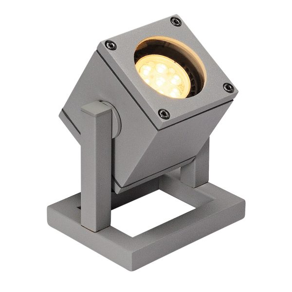 CUBIX 1 outdoor floor stand silver-grey - Image 1