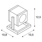 CUBIX 1 outdoor floor stand anthracite - Image 2