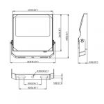 LED floodlight HEQ 100W, 30°, 5700K, IP66 - Image 4