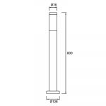 Koral 800mm Bollard — изображение 2