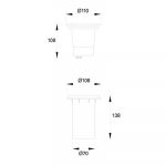 Ringo Ø110mm Recessed uplighting - Image 2