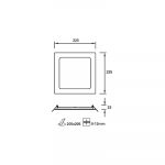 Easy Square 225mm Downlight - Image 2