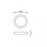 Easy Round Surface Ø225mm Ceiling fixture - Image 2