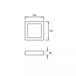 Easy Square Surface 170mm Ceiling fixture - Image 2