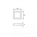 Easy Square Surface 170mm Ceiling fixture — изображение 2