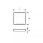 Easy Square Surface 225mm Ceiling fixture — изображение 2