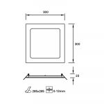 Easy Square 300mm Downlight - Image 2