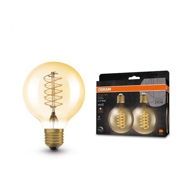 Bulb 1906 G80 4.8W(37)/822 E27 420lm Gold DIM /4 - Image 1