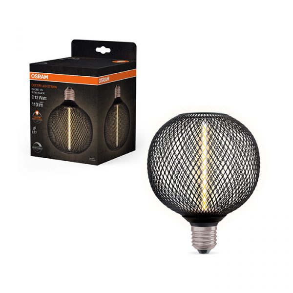 Bulb DECOR STRAW G125 3.5W/818 E27 110lm melna DIM /4 - Image 1