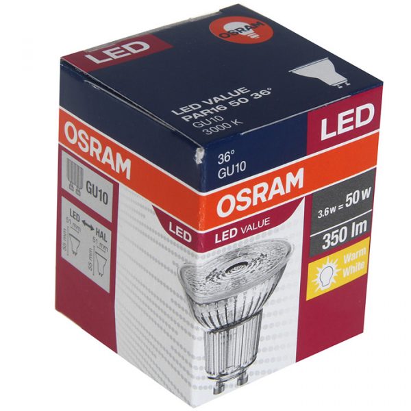 Bulb Value PAR16 4.3W(50)/830 GU10 36* - Image 1