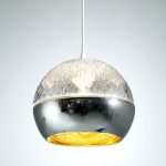 KISS pendant shade clear glass/chrome-tinted glass max. 60W