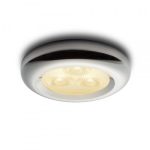 ESTA LED recessed driver incl chrome 230V/350mA LED 3x1W 3000K