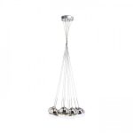 ASTRAL pendant  chrome-tinted glass/clear glass 230V/12V G4 10x20W - Image 2