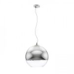 BEAU MONDE 35 pendant  chrome-tinted glass/clear glass 230V LED E27 15W