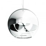 BEAU MONDE 35 pendant  chrome-tinted glass/clear glass 230V LED E27 15W - Image 3