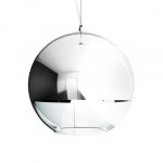 BEAU MONDE 35 pendant  chrome-tinted glass/clear glass 230V LED E27 15W - Image 2