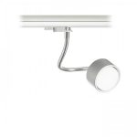 PIXIE on goose neck for 3-circuit tracks silver grey chrome 230V LED GX53 7W - Image 2