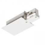 EUTRAC feed-in for recessed 3-circuit tracks polarity right white 230V