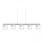 ESTRA V pendant white clear glass 230V LED 5x5W  3000K - Image 3