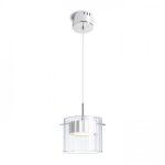 ESTRA I pendant white clear glass 230V LED 5W  3000K