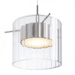 ESTRA I pendant white clear glass 230V LED 5W  3000K - Image 2