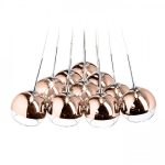 ASTRAL pendant  copper-tinted glass/clear glass 230V/12V G4 10x20W