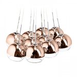 ASTRAL pendant  copper-tinted glass/clear glass 230V/12V G4 10x20W - Image 3