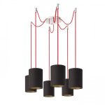 KOMBIX 6 pendant set CHB+RC+CHF   230V LED E27 6x15W - Image 3