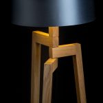 WOODY table lamp base  oak 230V LED E27 15W - Image 3