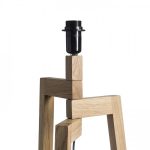 WOODY table lamp base  oak 230V LED E27 15W - Image 5