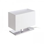 PLAZA S table white chrome 230V LED E27 15W