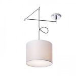 BROADWAY pendant on an arm white chrome 230V LED E27 15W
