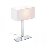 PLAZA M table white chrome 230V LED E27 15W