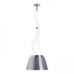 CORONA pendant  chrome-tinted glass 230V LED E27 15W