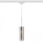 SANSSOUCI for 3-circuit tracks chrome-tinted glass 230V LED E27 15W