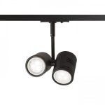 BEEBA II for 1-circuit tracks black  230V LED GU10 2x8W