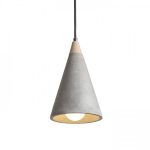 HEIDI pendant  concrete/wood 230V LED E27 11W