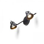 ROSITA II wall black/gold 230V LED GU10 2x9W