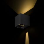 CARRE wall anthracite grey  230V LED 2x3W IP54  3000K - Image 4