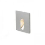 MEMPHIS SQ wall recessed silver grey 230V LED 3W 60° 3000K