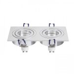 PASADENA GU10 SQ II recessed  brushed aluminum 230V LED GU10 2x7W - Image 3