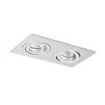 PASADENA GU10 SQ II recessed  brushed aluminum 230V LED GU10 2x7W - Image 5