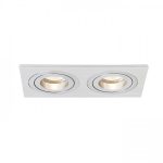 PASADENA GU10 SQ II recessed  brushed aluminum 230V LED GU10 2x7W - Image 4