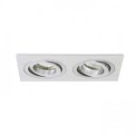 PASADENA GU10 SQ II recessed  brushed aluminum 230V LED GU10 2x7W - Image 2