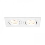 PASADENA GU10 SQ II recessed white  230V LED GU10 2x7W