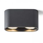 MANTOVA II ceiling matte black  230V LED GU10 2x7W - Image 2