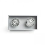 AGATE II ceiling  brushed aluminum 230V LED GU10 2x7W - Image 2