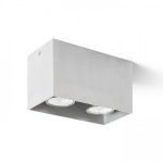 AGATE II ceiling  brushed aluminum 230V LED GU10 2x7W