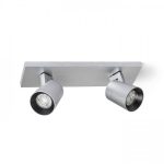 KENNY II surface mounted  brushed aluminum/black 230V LED GU10 2x8W