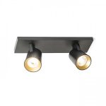 KENNY II surface mounted black/gold  230V LED GU10 2x8W